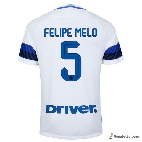 Camiseta Inter de Milán Replica Segunda Ropa Felipe Melo 2016/17 Blanco